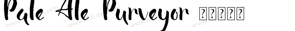 Pale Ale Purveyor字体转换